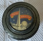 Vintage World Fair New York 1939 Souvenir Trinket Box Footed Jewelry Casket