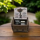    to My Daughter       love  Mom    Handmade Wind Up Mini Wooden Music Box
