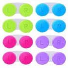 8 Pack Colorful Contact Lens Case Box Holder Container Soak Storage Kit