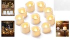 24pcs Warm White Flickering Tea Lights - Safe  Long-lasting Ambiance For Home
