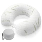 Bamboo Memory Foam Travel Pillow Set For Airplanes Head Support Neck Pillow