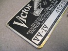Vtg Victor Victrola Vv Iv Tabletop Phonograph Model Serial  462394 Tag Plate