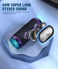Portable Bluetooth Speaker  40w Loud Sound And Deep Bass  Ipx7 Waterproof  Tr   