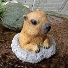 Groundhog Figurine Lifelike Design Groundhog Statue Charming Accent For Patio