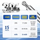 60lb Stainless Steel 15 Inch Gas Struts With 10mm Ball Ends For Sale Ml13-60