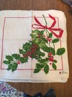 Set Of 6 Christmas Holly Vera Ladybug Cotton Napkins