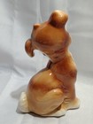 Vintage Royal Copley Ceramic Puppy Dog Figurine  Brown   White Mixed Breed 8  
