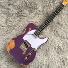 Vintage Heavy Aged Purple Sparkle Tl Electric Guitar Relic Solid Body Maple Neck