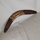 Good Australian Aboriginal Tribal Art Painted Wooden Boomerang 17  Long