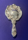 Ornate Art Nouveau  Antique Silverplate Hand Mirror  hope Silver Co 