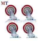 4 Pack Heavy Duty Swivel Caster Wheels 4 Inch Swivel Plate Wheels 360 Degree
