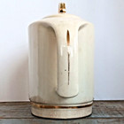 Vintage Mid Century Retro Bakerite Tulip Teapot With 22k Gold Trim Art Deco