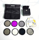 58mm Camera Lens Filter Lot  8  Nd Uv Cpl Fl-d Fits Canon Rebel T7 Lens