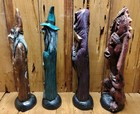Nowell Mold Ceramic Lot Of 4 Wizard Witch Grim Reaper Dragon Fantasy Mystical 