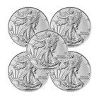 Lot Of 5 U s  999 2025 -1- 0 Z American Eagle C 0 i n