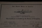 1934 Submarine School New London Diesel Engines Certificate Albert H Peck F3c