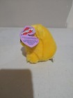 Swibco Vintage Puffkins Buttercup Bear Tag 6674 Yellow Round Beanie Plush Toy