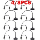 4 8x Usb 2 0 To 2 5in Hdd 7 15pin Sata Hard Drive Cable Adapter For Sata Ssd hdd