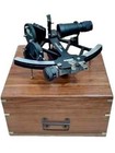 Vintage 9  Tamaya Nautical Marine Working Navigation Sextant Black Antique