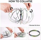 Magic Flow Ring 3d - 5 Pack Amazing Kinetic Toy  Stress Buster- Stainless Steel
