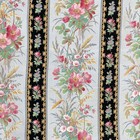 1890 Antique French Printed Fabric Material Victorian Material Black Striped Te