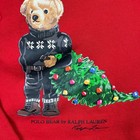 Polo Ralph Lauren Christmas Tree Bear Sweatshirt Boys Large 14 16 Red Crewneck