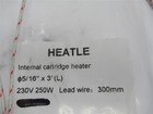 Heatle 5 16  X 3 long Internal Cartridge Heater  230v  250w  300mm Lead