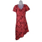 Vintage 90s Slip Dress Size 4 Petite Floral Alt Midi Assymetric Grunge Pink