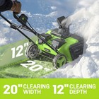 Steelite 20in 42v Cordless Snow Blower With Brushless Motor 2 X 4 0ah Batteries