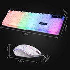 Rgb Gaming Keyboard And Mouse Combo usb Wired Light Up Keyboard  Rainbow Led    
