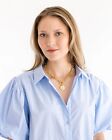 Susan Shaw Gold Intaglio Bee Toggle Chain Necklace 24kt Tgp 16   114 Msrp New 