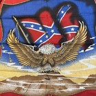 Vintage Usa Made Biker Themed Bandana Confederate Eagle Rebel Usa