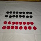 Checkers Plastic Game Replacement Parts Pieces 12 Red 12 Black Crown Star