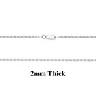 925 Sterling Silver 2mm Solid Rope Chain Necklace Nickel Free Made In Italy