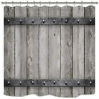 Vintage Barn Door Shower Curtain Fabric Farmhouse Bathroom Decoration Waterproof