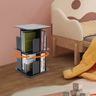 360   Rotating Bookshelf  2 Tier Standing Bookcase  Small Corner Bookcase New