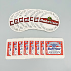 Vtg Budweiser Beer Bar Coasters Pub Mats Man Cave - 8 Classic Square 7 Round  96