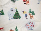 Pottery Barn Kids Rudolph Red Nosed Reindeer Fitted Crib Toddler Sheet Christmas