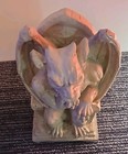 Gothic Thinker Gargoyle Sitting On The Throne Statue About 8  T 5  W 4  D 4lbs