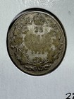 1928 Canada 25 Cents Silver Coin