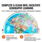 Rotating World Globe With Stand 13in 330 2mm Precise Time Zone Abs Material 720  