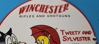 Vintage Winchester Porcelain Sign - Firearms Gas Service Advertisement Sign