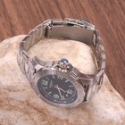 Akribos Xxiv Ak696ssb Date Luminous Markers Black Dial Silvertone Men s Watch