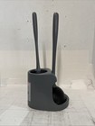 Toilet Plunger   Bowl Brush Set For Bathroom Cleaning  Gray  1 Set