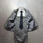 Vintage Plaid Suit Mens S M Check Pattern 2 Piece Set Classic Formal Rare
