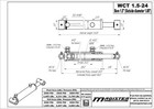 Hydraulic Cylinder Welded Double Acting 1 5  Bore 24  Stroke Cross Tube 1 5x24
