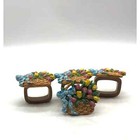 4 Super Cute Spring Flowers Resin Napkin Holders Floral Summer