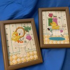 Finished Bath Time Ducks Creative Circle Crewel Embroidery Cottage Core Granny