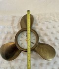 Vintage Ship s Time Quartz Wall Clock 9 Inch Brass Propeller Design