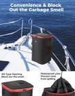 Kemimoto Boat Trash Can With Lid Collapsible For Boating Camping Rv Pontoon